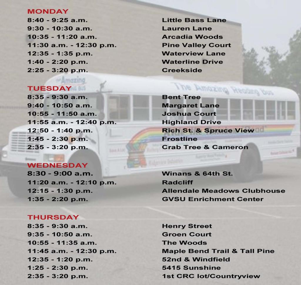 Amazing Reading Bus Schedule (1)