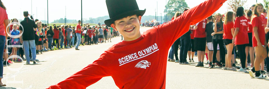Science Olympian at the Homecoming parade