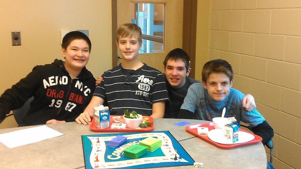 Tuesday Lunch Bunch at the Middle School.