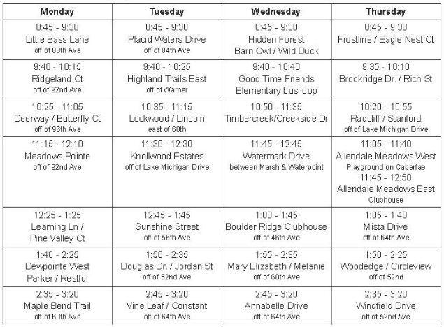 Reading Bus Schedule