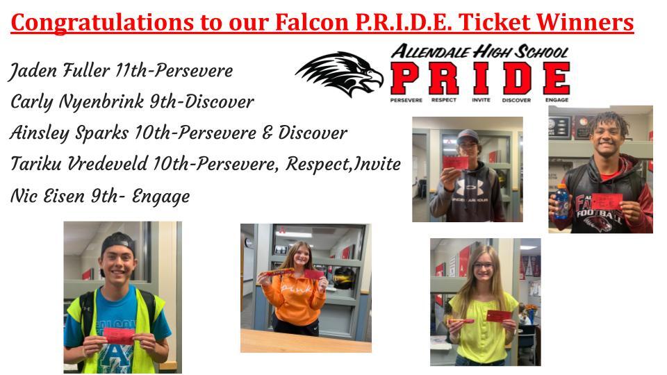 Falcon Ticket Winners