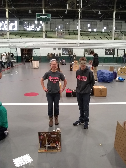Students competing in Science Olympiad