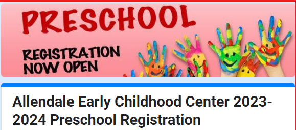 Preschool registration now open