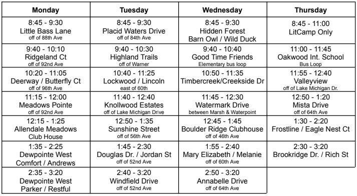 Reading bus schedule